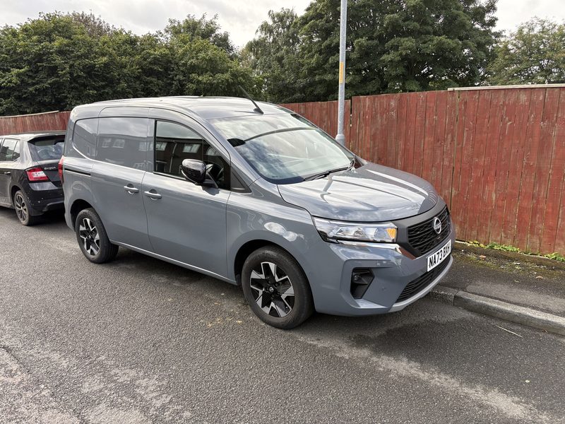 Van 001 — grey Nissan Townstar L1 campervan, exterior three-quarter view
