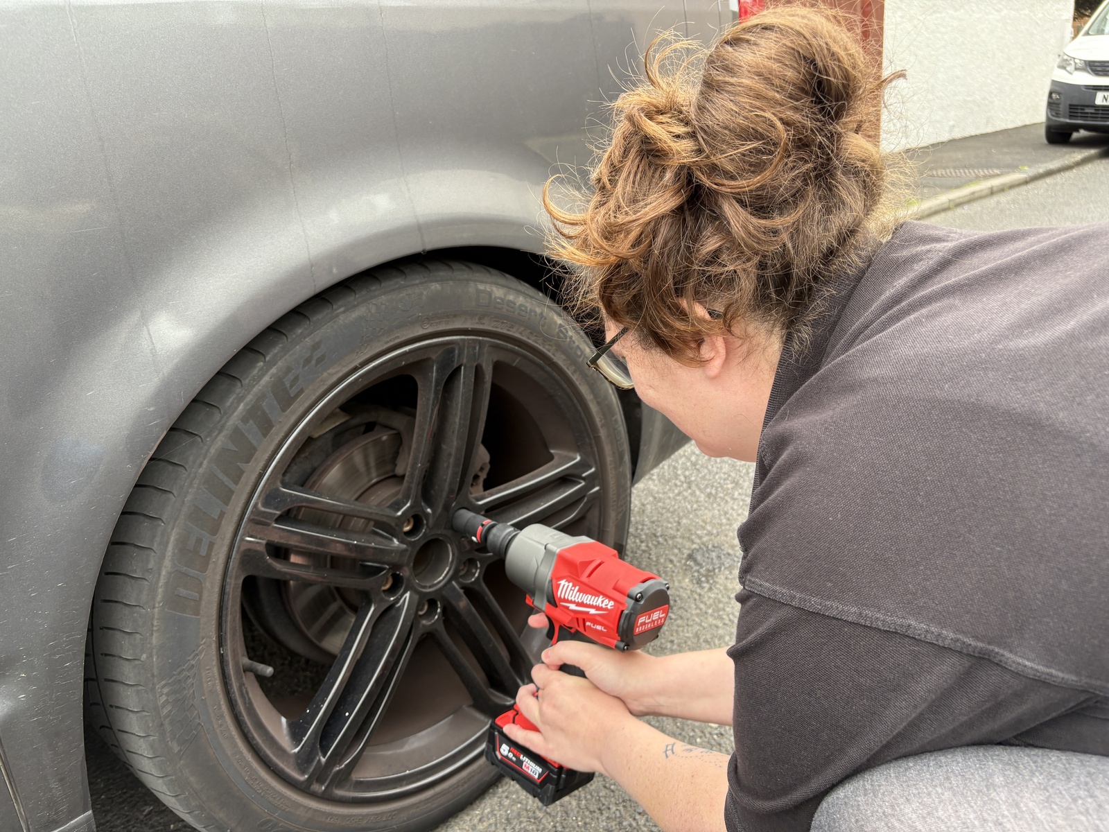 Van 001 — grey Nissan Townstar campervan conversion in build